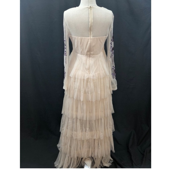 Boho tulle and embroidered unusual maxi dress - Picture 2 of 5